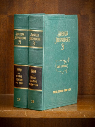 Item #80077 American Jurisprudence 2d. 1970 Federal Taxation Vols. 33-34, 2 books. Lawyers...