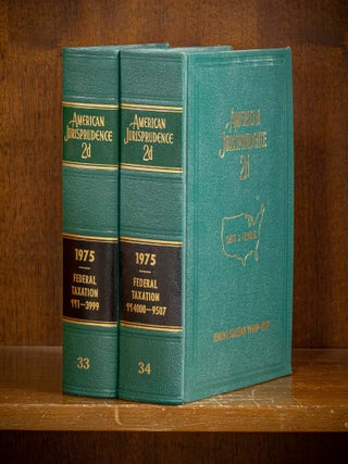 Item #80085 American Jurisprudence 2d. 1975 Federal Taxation Vols. 33-34, 2 books. Lawyers...