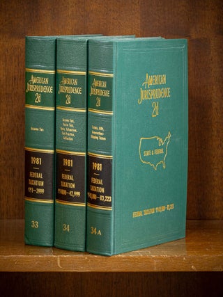Item #80091 American Jurisprudence 2d. 1981 Federal Taxation Vols. 33-34A, 3 books. Lawyers...