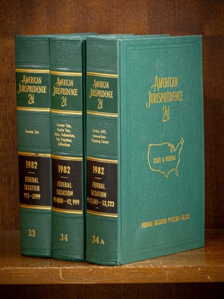 Item #80092 American Jurisprudence 2d. 1982 Federal Taxation Vols. 33-34A, 3 books. Lawyers...