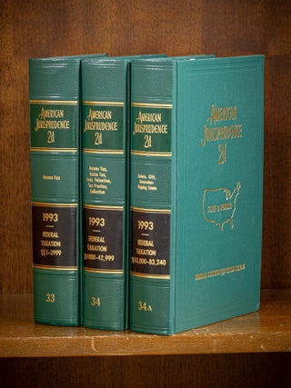 Item #80099 American Jurisprudence 2d. 1993 Federal Taxation Vols. 33-34A, 3 books. Lawyers...