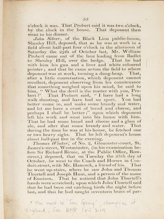 Account of the Murder of the Late Mr William Weare, Of Lyon's Inn...