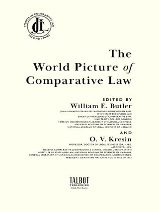 The World Picture of Comparative Law.
