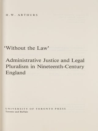 Without the Law: Administrative Justice and Legal Pluralism in...