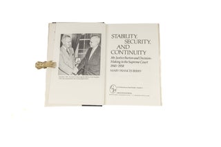 Stability, Security, and Continuity: Mr. Justice Burton and...