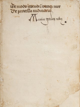 Modus Legendi Abbreviaturas [Bound with] Super Arboribus, both 1478.