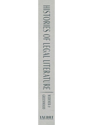 Histories of Legal Literature, A Hundred Years of English-Language...