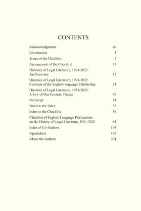 Histories of Legal Literature, A Hundred Years of English-Language...