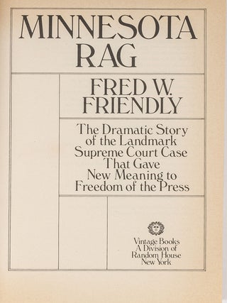 Minnesota Rag: The Dramatic Story of the Landmark Supreme Court...