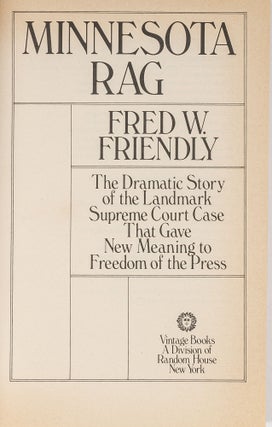 Minnesota Rag: The Dramatic Story of the Landmark Supreme Court...