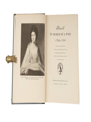 Item #81061 Boswell in Search of a Wife. 1766-1769. James Boswell, Frank Brady, Frederick A. Pottle