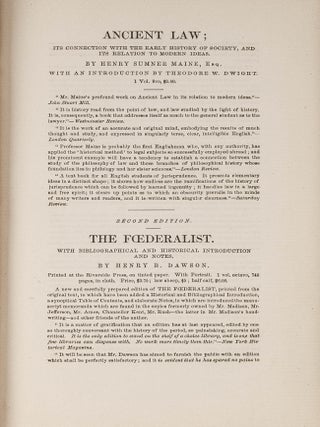 Ancient Law, Its Connection with the Early History of Society...