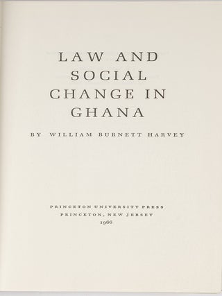 Law and Social Change in Ghana.