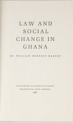 Law and Social Change in Ghana.