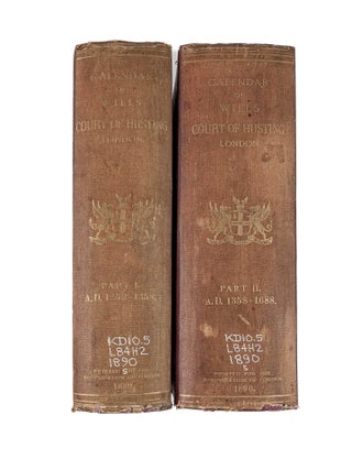 Calendar of Wills Proved and Enrolled in the Court of Husting...