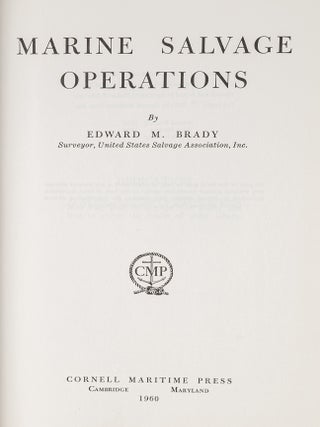 Marine Salvage Operations.