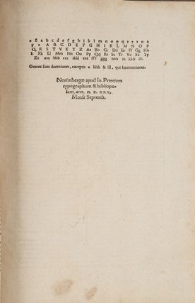 Codicis Dn Iustiniani Sacratiss Principis, Nuremberg, 1530.