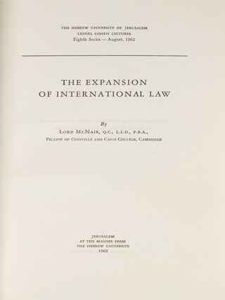 The Expansion of International Law.