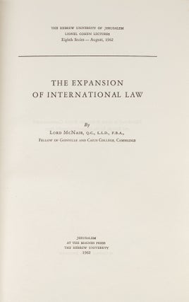 The Expansion of International Law.