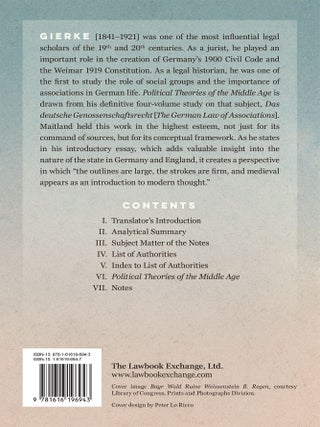 Political Theories of the Middle Age, Translated with an...