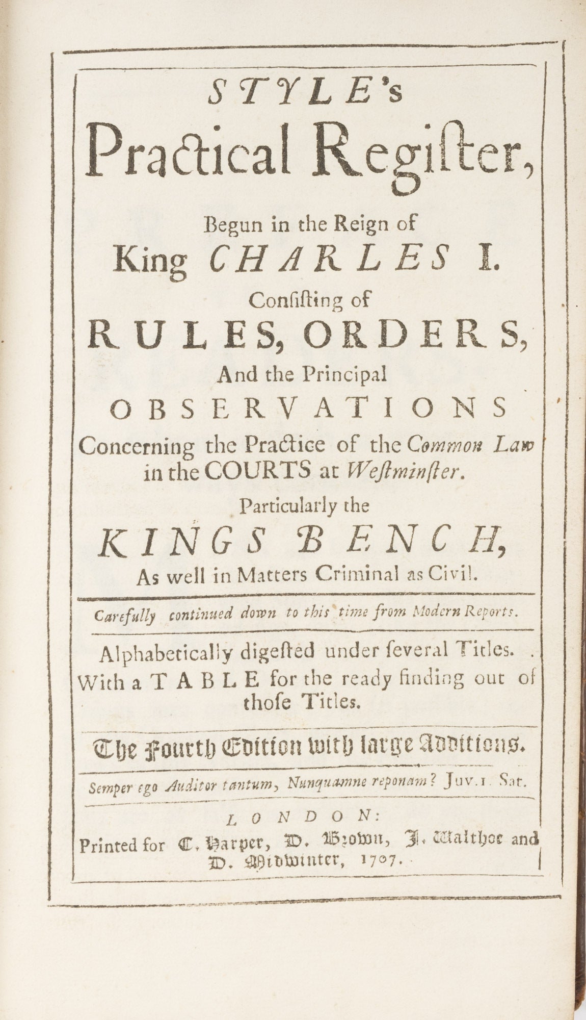 Styles's Practical Register, Begun in the Reign of King Charles I ...