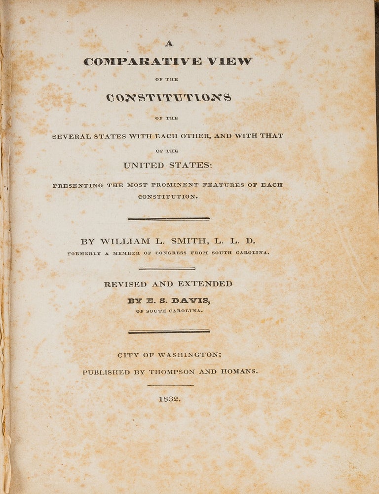A Comparative View of the Constitutions of the Several States with ...