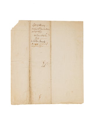 Letter of Attorney to Receive Conviction Money, England, 1740.