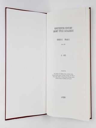 Nineteenth Century Short Title Catalogue Series II, Phase I, 1816-1870