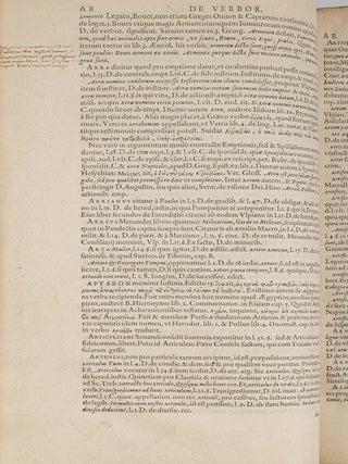 De Verborum Quae ad Jus Pertinent Significatione Libri XIX, 1596.
