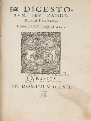 Corpus Juris Civilis, 12 Volumes in 9 Books, Paris, 1552-1553.