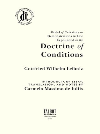 Model of Certainty, Or Demonstrations in Law Expounded in the Doctrine