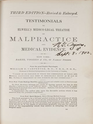 A Medico-legal Treatise on Malpractice and Medical Evidence:...