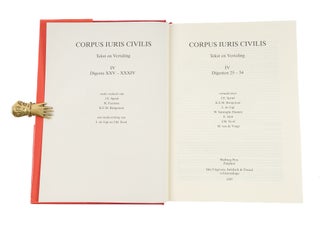Corpus Iuris Civilis. Tekst en Vertaling. Volume IV 25-34.