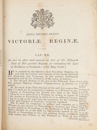 Fifteen Pamphlets with Acts Relating to Scotland, 1828-1865.