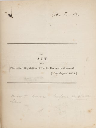 Fifteen Pamphlets with Acts Relating to Scotland, 1828-1865.