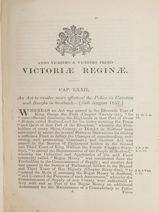 Fifteen Pamphlets with Acts Relating to Scotland, 1828-1865.