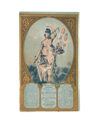 Item #82652 The Rock Bottom Clothing Price List Published by Ed L Huntley & Co. Lady Justice, Ed...