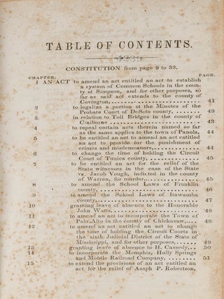 Laws of the State of Mississippi, Passed at a Regular Session...1859.