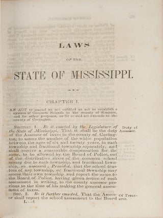 Laws of the State of Mississippi, Passed at a Regular Session...1859.