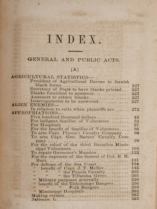 Laws of the State of Mississippi, Passed at a Regular Session...1861.