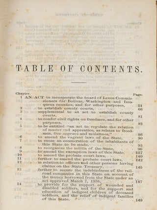 Laws of the State of Mississippi, Passed at a Regular Session...1865.