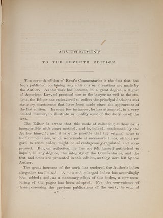 Commentaries on American Law, 10th Edition, 4 Volumes.