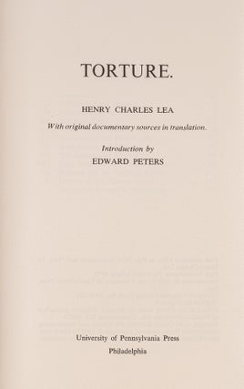 Torture. First Pennsylvania paperback edition.