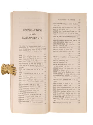 Law Publications of Baker, Voorhis & Co. with a General Catalogue...