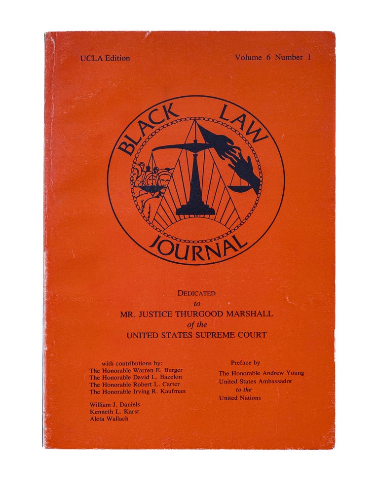 Item #83365 The Black Law Journal. UCLA Edition. Dedicated to Mr. Justice. Black Law Journal.