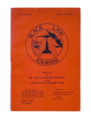 Item #83365 The Black Law Journal. UCLA Edition. Dedicated to Mr. Justice. Black Law Journal