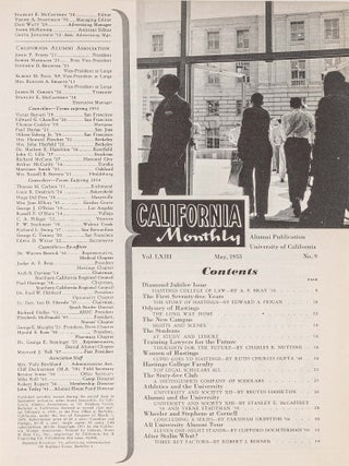 California Monthly, May, 1953, Hastings Diamond Jubilee Issue.