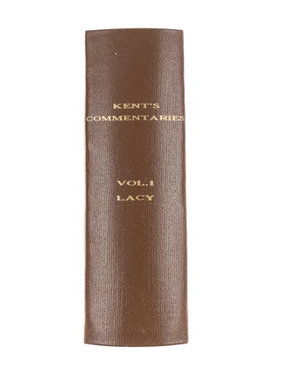 Commentaries on American Law. 1895 new and revised ed, Vol I only.