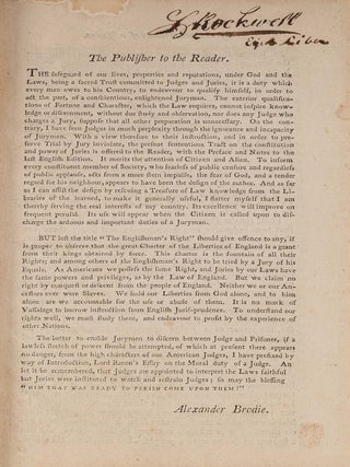 The Englishman's Right; A Dialogue Between a Barrister at Law... 1798