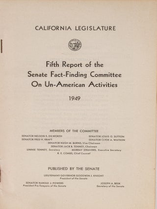 Fifth Report of the Senate Fact-Finding Committee on Un-American...